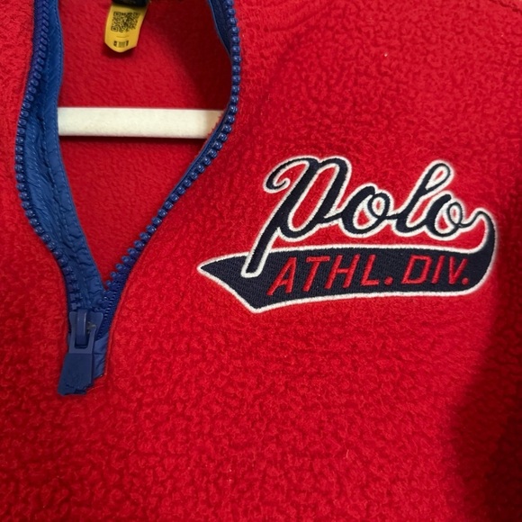 Polo Ralph Lauren Boys Sherpa Fleece Pullover Half Zip Jacket M (Medium 10-12), - Picture 13 of 16